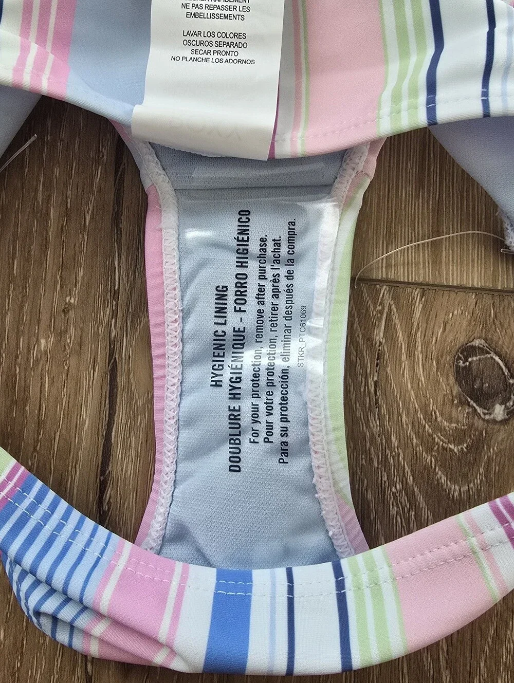 Roxy Girls 2 Piece Swimsuit Set Pastel Striped Bikini Size 7 Bikini